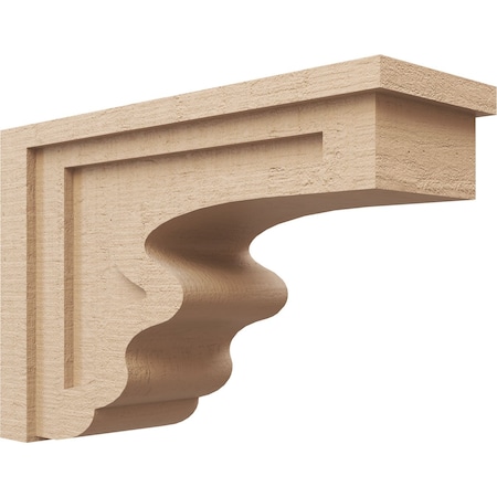 Ekena Millwork 7"W x 21"D x 14"H Classic Highland Rough Cedar Woodgrain TimberThane Corbel, Primed Tan CORUR07X21X14HLDRCPR